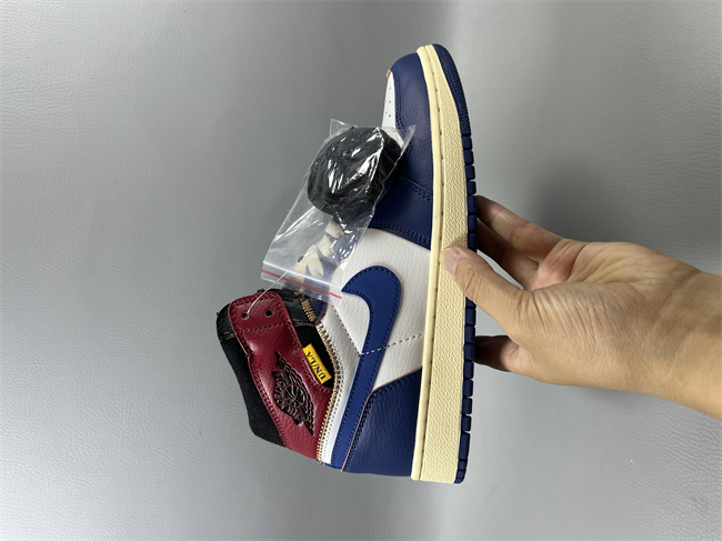 Women Running Weapon Air Jordan 1 White/Royal/Navy Shoes 545